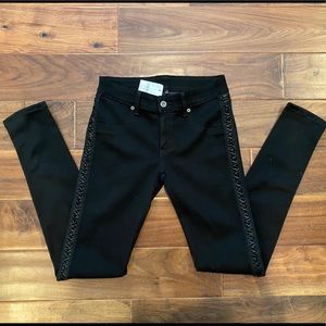 Carmar Black Skinny Jeans With Side Panelling TAGS